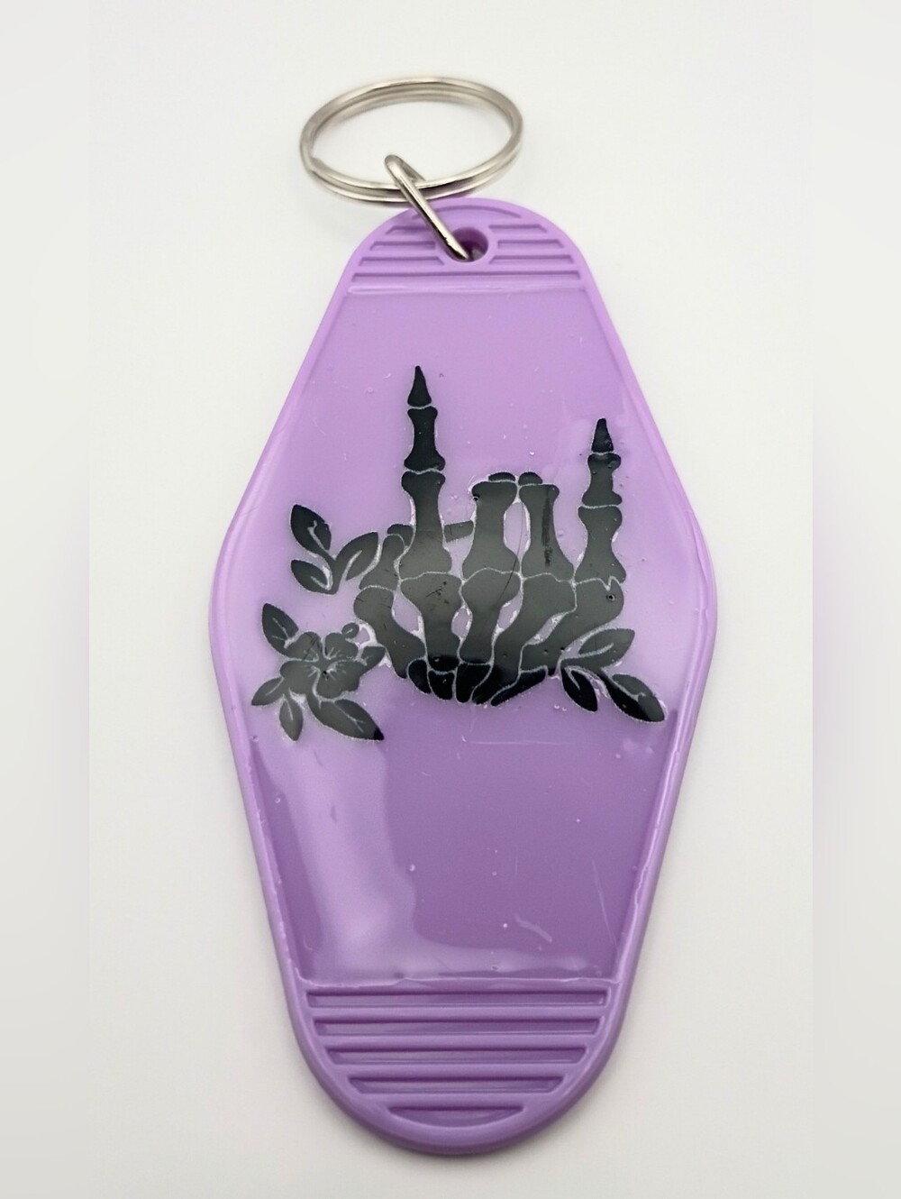 Purple Skull Floral Key Tag | Women Accessories Key & Card Holder